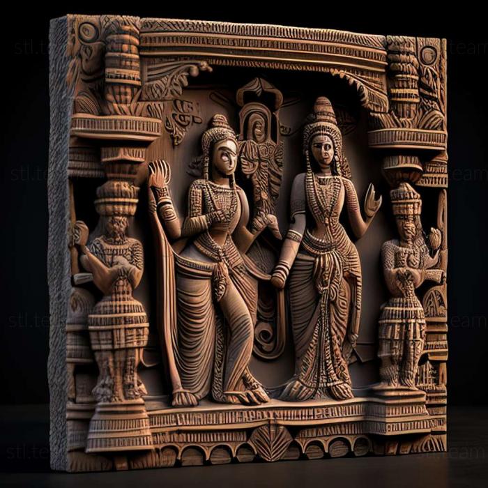 3D model Vrindavan Brindavan Vrindavana Brindaban (STL)